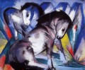 Two Horses abstract Franz Marc German